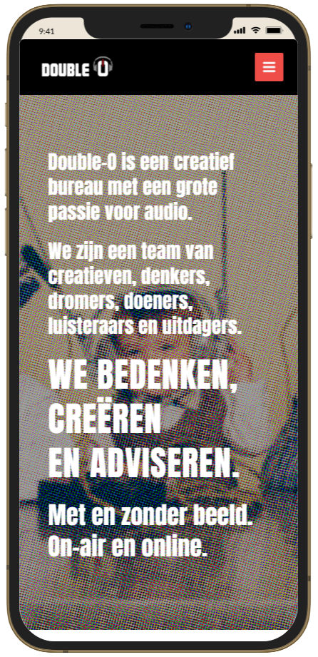 Iphone met double-o.nl website