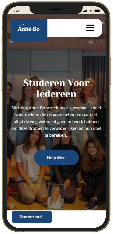 Iphone met stichtinganne-bo.nl website